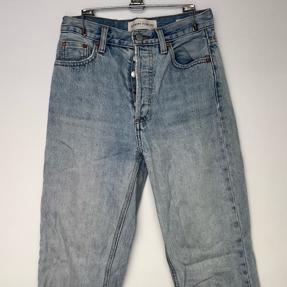 Denim Forum Light Blue Jeans - Casual Straight Leg